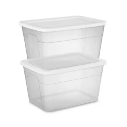 56qt Clear Non-Latching Storage Box With White Lid - Brightroom™ -Brightroom Outlet Store GUEST cfeb3441 e377 4268 9829 d05bbd5c8f13