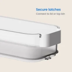 Click In Place 3qt Clear Shallow Slim Plastic Storage Bin With White Latch For Home And Office Organization - Brightroom™ -Brightroom Outlet Store GUEST d901ff7b 37d4 401c 87f5 e3cadb61a7b5