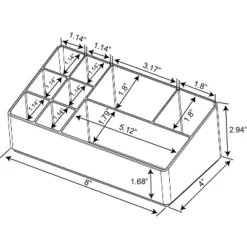 Bathroom Plastic 9 Slot Mixed Cosmetic Organizer Clear - Brightroom™: Makeup & Vanity Organizer Tray For Bathroom Countertop -Brightroom Outlet Store GUEST dbf0e0aa 3dc0 417d a007 88e11ae9f58a