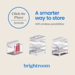 3pk Click In Place 30oz Insert Storage Containers White And Clear - Brightroom™ -Brightroom Outlet Store GUEST dee8ea5c 9722 473f bdd6 61cb86ec5fff