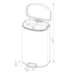 45L D Shape Step Trash Can - Brightroom™ 7 45L D Shape Step Trash Can - Brightroom™ -Brightroom Outlet Store GUEST dfcf1598 d01a 4f5f ae41 13a8e22b2c58