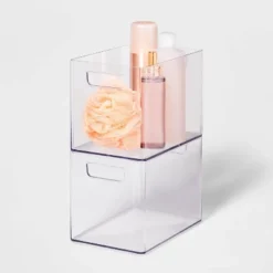 Bathroom Organizer Bin With Handles Clear - Brightroom™ 9 Bathroom Organizer Bin With Handles Clear - Brightroom™ -Brightroom Outlet Store GUEST e1a6802d f3ad 4bb0 a153 8f06c42dc41b