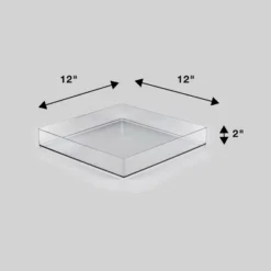 12'' X 12'' X 2" All Purpose Storage Tray - Brightroom™: Clear Plastic Bathroom Organizer Tray -Brightroom Outlet Store GUEST e3fa4aba 7ce7 44ad a8cb 952525c19030