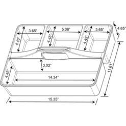Divided Caddy Organizer White - Brightroom™: Utility Storage Cart, Polypropylene, Universal Storage, 1 Year Warranty -Brightroom Outlet Store GUEST e5071bb0 7856 4a20 b2f5 705acf965b68