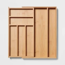 Natural 7 Compartment Drawer Organizer Brown - Brightroom™: Expandable Kitchen Utensils & Silverware Storage -Brightroom Outlet Store GUEST ea011435 4dd3 433b 9629 b38ace85d076