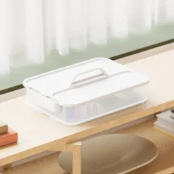 Click In Place Large Lid With Handle For Plastic Storage Bins For Home And Office Organization White - Brightroom™ -Brightroom Outlet Store GUEST ec06ca60 bc14 4ab1 a3f5 f5ea81dab0c1