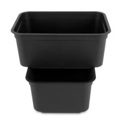 Folio Heavy Duty Storage Bin - Brightroom™: Black Plastic, Stackable, Portable, Universal Storage, 18.6 Volume Capacity -Brightroom Outlet Store GUEST ee14b593 cc34 4c72 91e8 62aae3e4c3b8