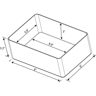 9"x6"x3.25" Large Plastic Bathroom Tray Clear - Brightroom™: Organizer, Stackable Storage, Hand Washable 4 9"x6"x3.25" Large Plastic Bathroom Tray Clear - Brightroom™: Organizer, Stackable Storage, Hand Washable - Image 4