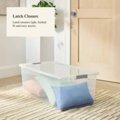 110qt Latching Clear Storage Box With Gray Latches - Brightroom™ 5 110qt Latching Clear Storage Box With Gray Latches - Brightroom™ -Brightroom Outlet Store GUEST f6cfea15 f970 41e3 b747 0d78176dd897
