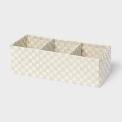Woven Plastic 3 Compartment Bin - Brightroom™ -Brightroom Outlet Store GUEST fe659558 a8e3 4c0f 90c3 83c445cc2e70
